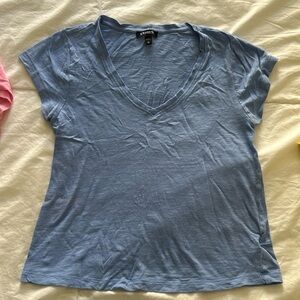 All 3 Express T shirts Blue and Pink are XS and Yellow is Size S